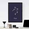 Zodiac sign Libra poster 108 - Graphic design featuring the constellation and "Libra" on a dark background.
