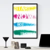 Poster Start now not tomorrow 147 - Office decor with light walls and dark furniture.
