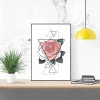 Rose poster 224 - Modern interior arrangement with light-colored walls and minimalist furniture.