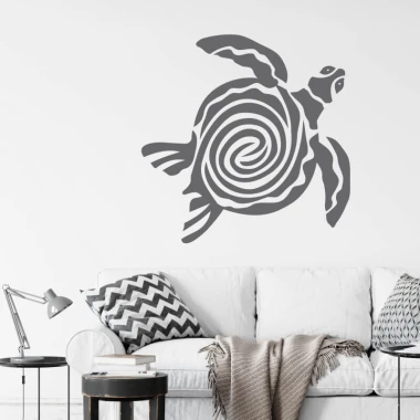 Turtle painting template 2485 - Living room setup with light walls and minimalist furniture.