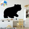 Chalk sticker for kids featuring a bear - ideal for a bright children\'s room with simple furniture.