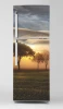 Fridge wrap sticker with foggy trees design P1101 - Features trees in a misty landscape.