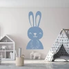 Bunny painting template for kids 2491 - Decorated in a child\'s room with light walls and pastel furniture.