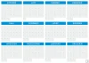 Magnetic dry-erase board, universal annual calendar 459 - Graphic design with a simple grid of month names.