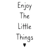 Enjoy the little things painting template 2499 - Vertical simple letter design with text at the end.