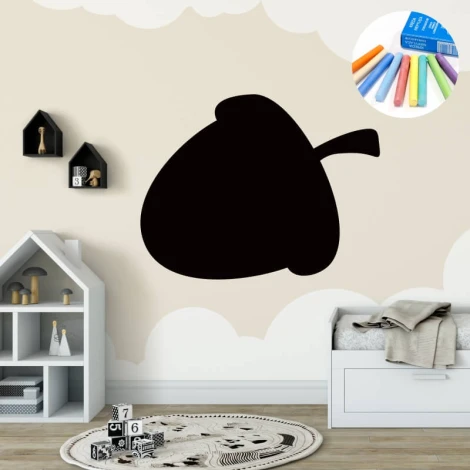 Chalk sticker for kids, acorn design - Ideal for bright children\'s rooms with muted furniture.