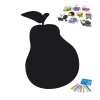 Pear-shaped chalkboard magnetic board 178 - Features a pear design with a leaf, colorful crayons, and shaped magnets.