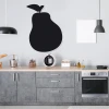 Chalkboard magnetic board pear 178 - Kitchen arrangement with gray furniture and light walls for a modern look.