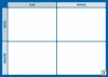 Eisenhower matrix dry-erase magnetic board 128 - Graphic design. Rectangle divided into four sections.