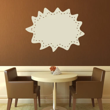 Dry-erase board Dymek 367 - Dining room setup with brown walls and beige table and chairs.