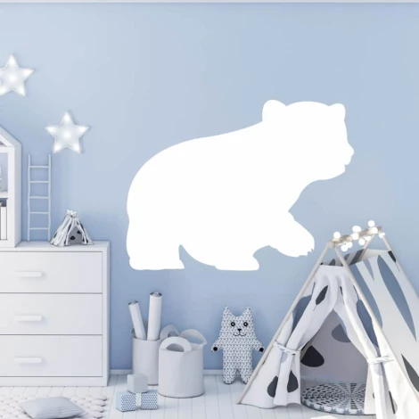 Bear dry-erase board 372 - Ideal for a child\'s room with light blue walls.