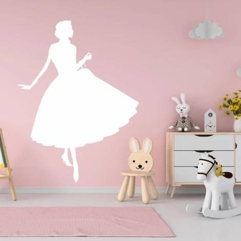 Dry-erase board model 369 - Decorated in a children\'s room with pink walls and light-colored furniture.