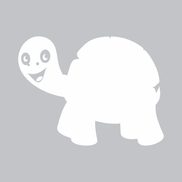 Turtle-shaped dry-erase board 366 with a smiling face and big eyes.