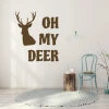 Oh my deer wall sticker 2509 - Room decor with light walls, wooden furniture, and natural accents.