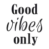 Good vibes only painting template 2510 - Graphic design with text in various styles and clear outlines.