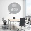 Hello Weekend! 2515 painting template - A simple, modern office space with large windows.