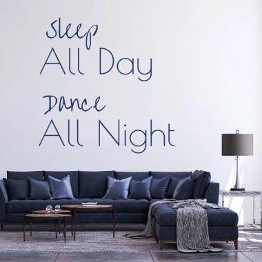 Sleep all day, dance all night painting template 2507 - Living room setup with light-colored walls and furniture in shades.