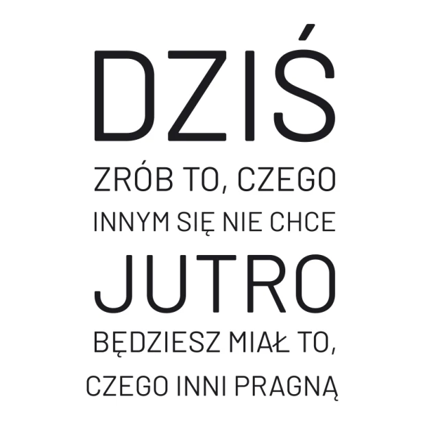 Painting template Today - Tomorrow 2512 - Graphic design. Text in two lines, larger letters on top, smaller below.