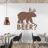 Wall template beer? 2503 - Cafe decor. Light-colored walls with wooden elements.