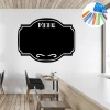 Chalkboard menu sticker 383 - Cafe decor with light walls, wooden furniture, and a minimalist style.