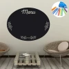 Chalkboard menu sticker 385 - Café setup with light-colored wall and natural-toned furniture.