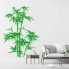 Bamboo wall sticker 2519 - Living room decor with light-colored walls and gray furniture.