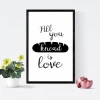 All you knead is love poster 249 - Graphic design. Black text on a white background with a bread loaf motif.