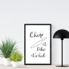 Chop It Like It\'s Hot poster 243 - Graphic design featuring a knife and handwritten style text on a white background.