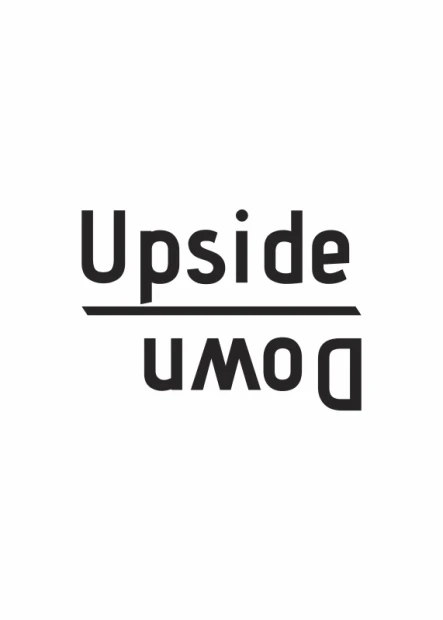 Upside Down 236 poster - graphic design with black inverted text on a white background.
