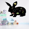 Chalkboard magnetic board for kids featuring a rabbit design, perfect for bright children\'s room decor.