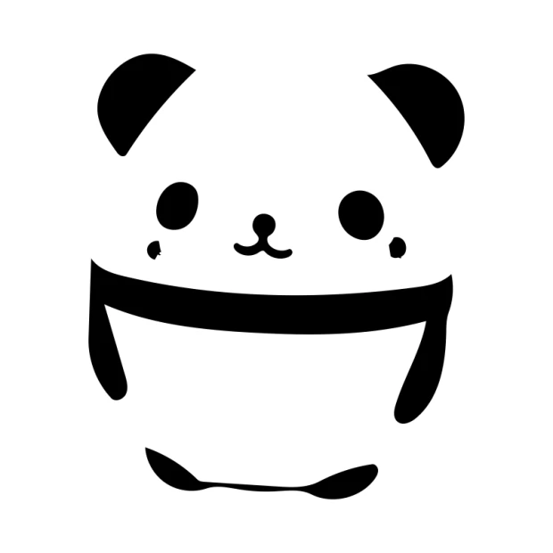 Panda painting template for kids 2520 - Features a panda shape with round ears and large details.