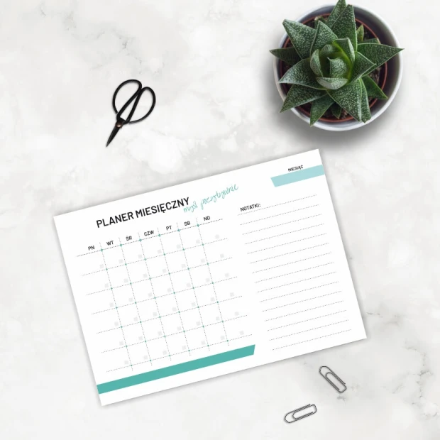 Magnetic dry-erase monthly planner board 469 - Graphic design with a simple layout, calendar, lines, and fields.