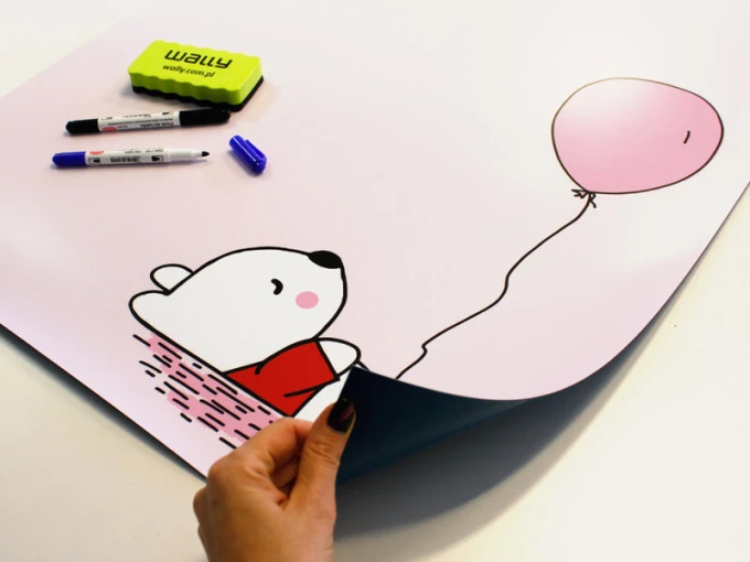 Magnetic dry-erase board with adhesive backing, 2 mm thick, 56x170.5 cm - set of 2.