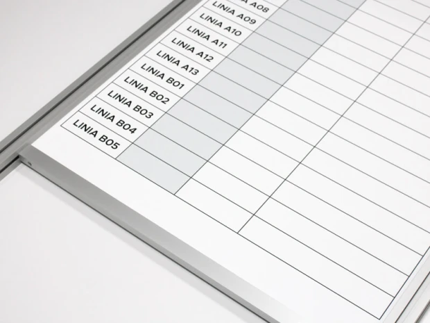 Mobile magnetic screen with graphic print - design featuring horizontal and vertical lines in shades of gray and white.