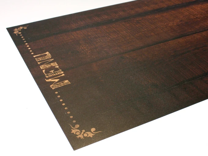 Chalkboard menu 035 - Graphic design featuring dark boards with brown details.