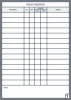 Dry-erase attendance board lean 131 - Graphic design. Simple grid with columns for data and notes.