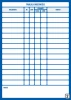 Dry-erase attendance board lean 131 - Graphic design. Simple grid with blue headers.