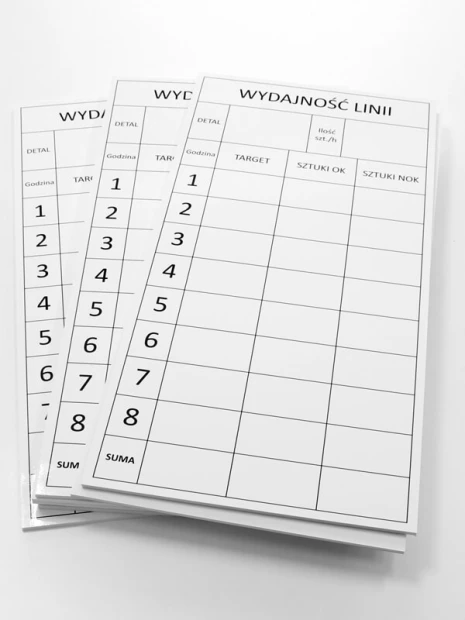Custom dry-erase board with a PVC backing, 5mm thick, 30x60cm - Graphic design. Simple table.