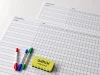 Magnetic dry-erase Gantt chart board 074 with daily month division - Graphic design. Board with grid.