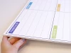 Magnetic dry-erase weekly planner board - Graphic design. Simple layout divided by days of the week.