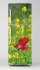 Fridge sticker P1116 - Graphic design featuring a red poppy against green leaves and yellow flowers.