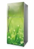 Fridge wrap sticker P1112 - Graphic design. Green grass with white light bubbles.