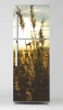 Fridge wrap sticker P1118 - Graphic design featuring grass against a sunset backdrop.