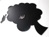 Magnetic chalkboard for kids in tree shape with a branch and colorful chalks.
