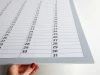 Universal yearly dry-erase calendar, Polish version 283 - Simple grid with vertical day numbers.