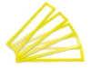 Magnetic frame 319x52 mm in various colors - 5 pcs - Graphic design. Five rectangular frames in yellow.