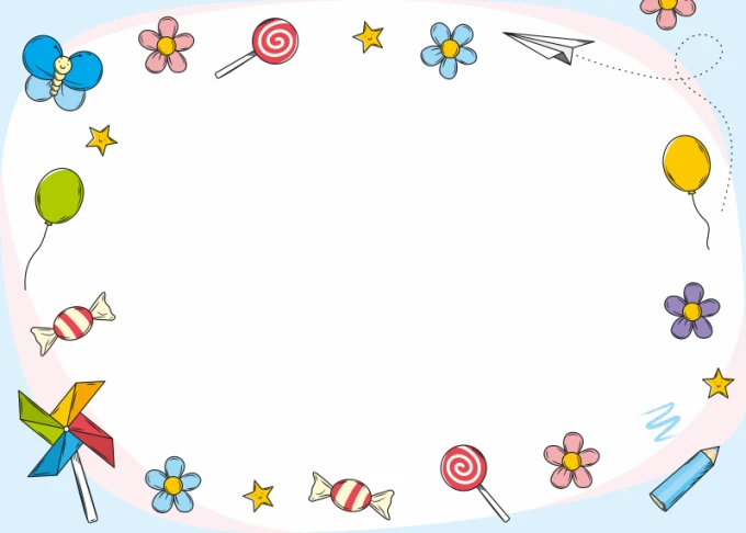 Magnetic dry-erase board for kids with colorful patterns on a white background.