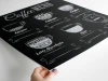 Custom chalkboard with a 5mm PVC backing, 70x70 cm, including design service - Pattern.