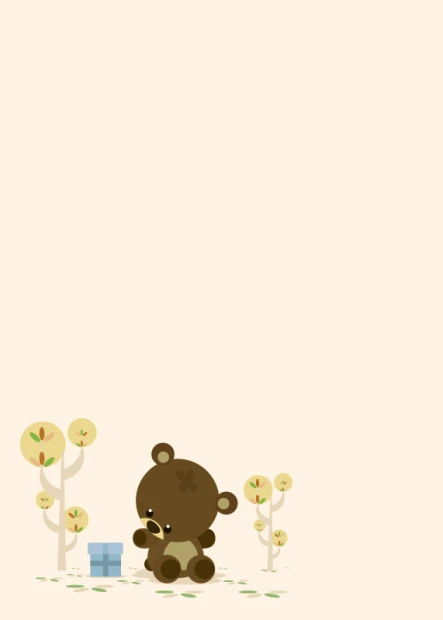Dry-erase magnetic board for kids featuring a bear with a gift on a light background.