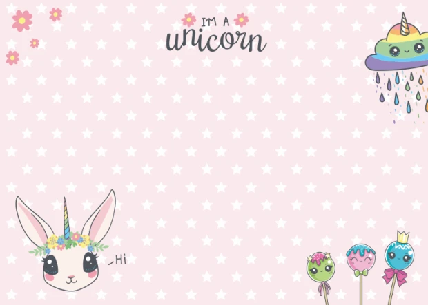 Pastel-colored unicorn dry-erase board for kids, perfect for creative play.